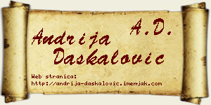 Andrija Daskalović vizit kartica
